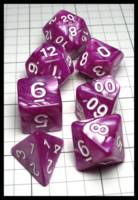 Dice : Dice - Dice Sets - QMay Pink Swirl with White Numerals - Amazon 2023